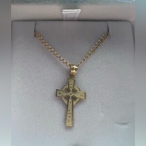 10K Real Gold Cuban Chain & Pendant